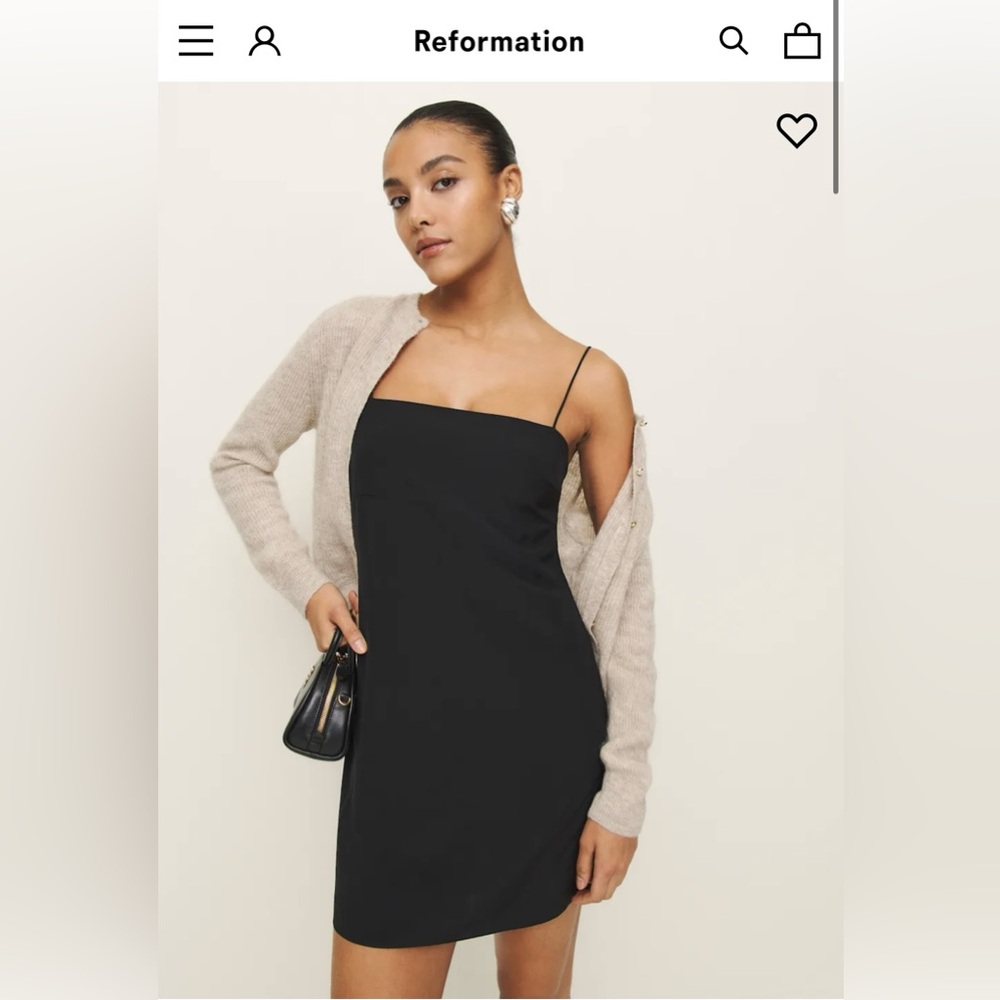 NWT BRAND NEW Reformation Zephyra Dress Black - Size 4 (Never worn!)